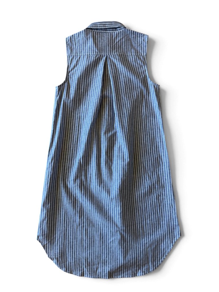 Tradlands Soleil Sleeveless Shirt Dress Blue & White Stripe Size Medium Nwt — image 2 of 5